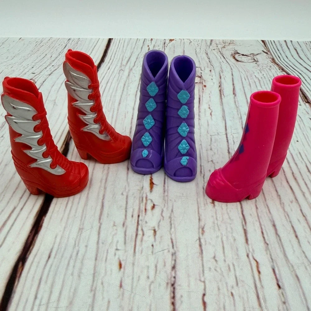 My Little Pony Equestria‎ Girls Doll Boots Lot Red Winged Purple Pink 3 Pairs